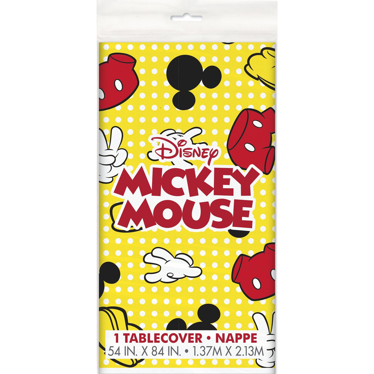 Mickey Mouse Rectangular Plastic Table Cover  - 54&#x22; x 84&#x22;