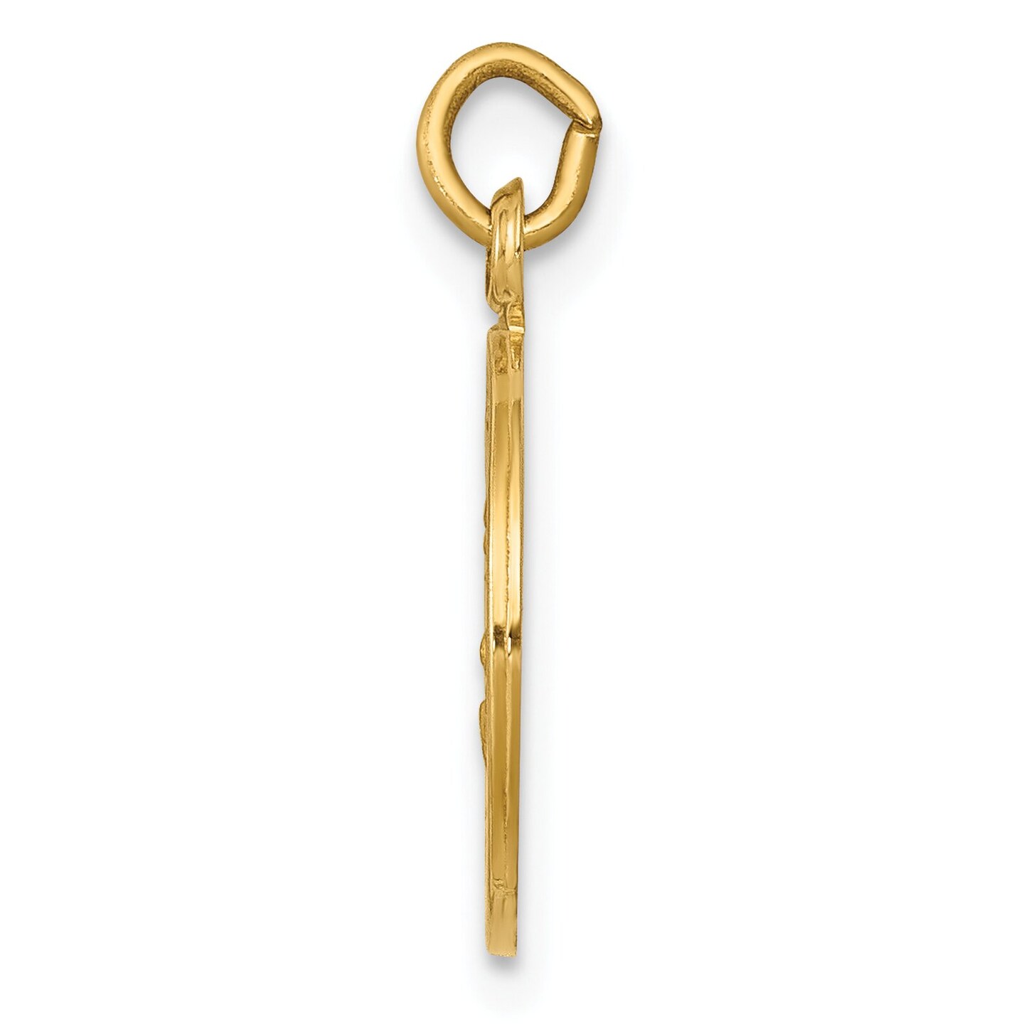 14K Yellow Gold Saint Joseph Medal Charm Pendant Jewerly 20mm x 11mm