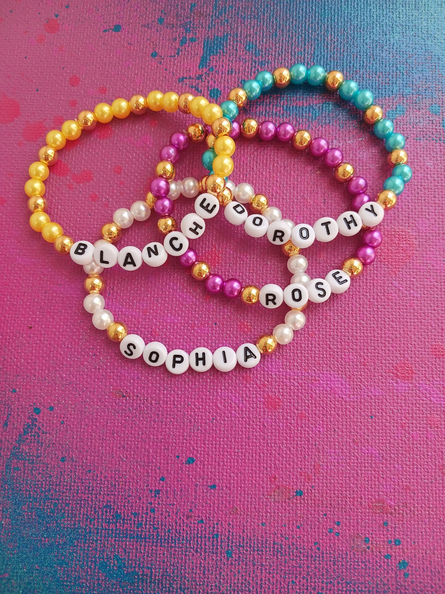 Fan-themed 80s pop culture bracelet set, TV fan gifts, girlfriend gifts