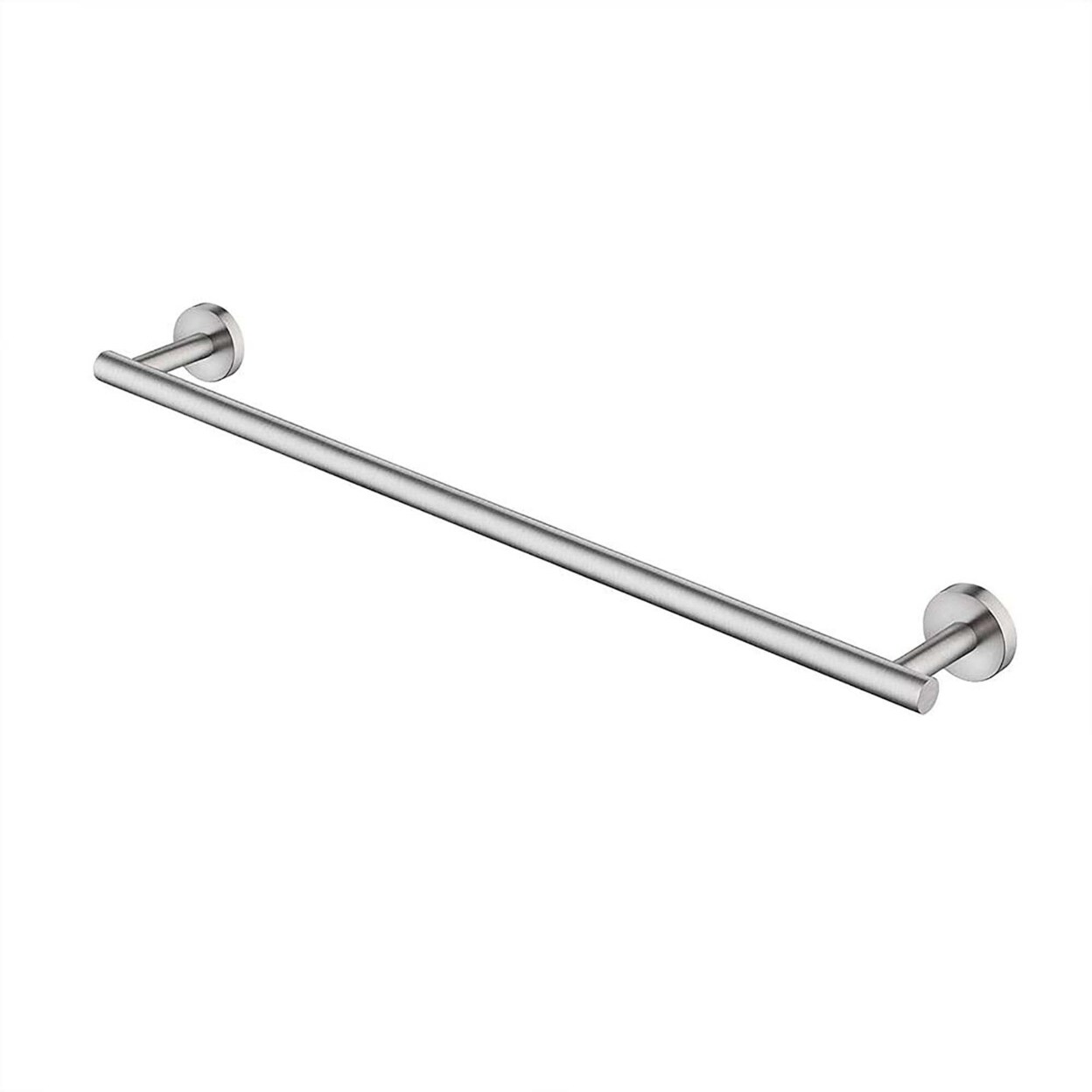 American Imaginations 28&#x22;W Round Stainless Steel Towel Bar In Brushed Stainless Steel (Ai-34580)