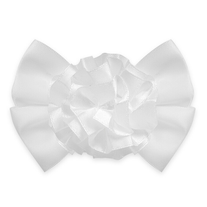 Keira Bow with Flower Embellishment w/clip