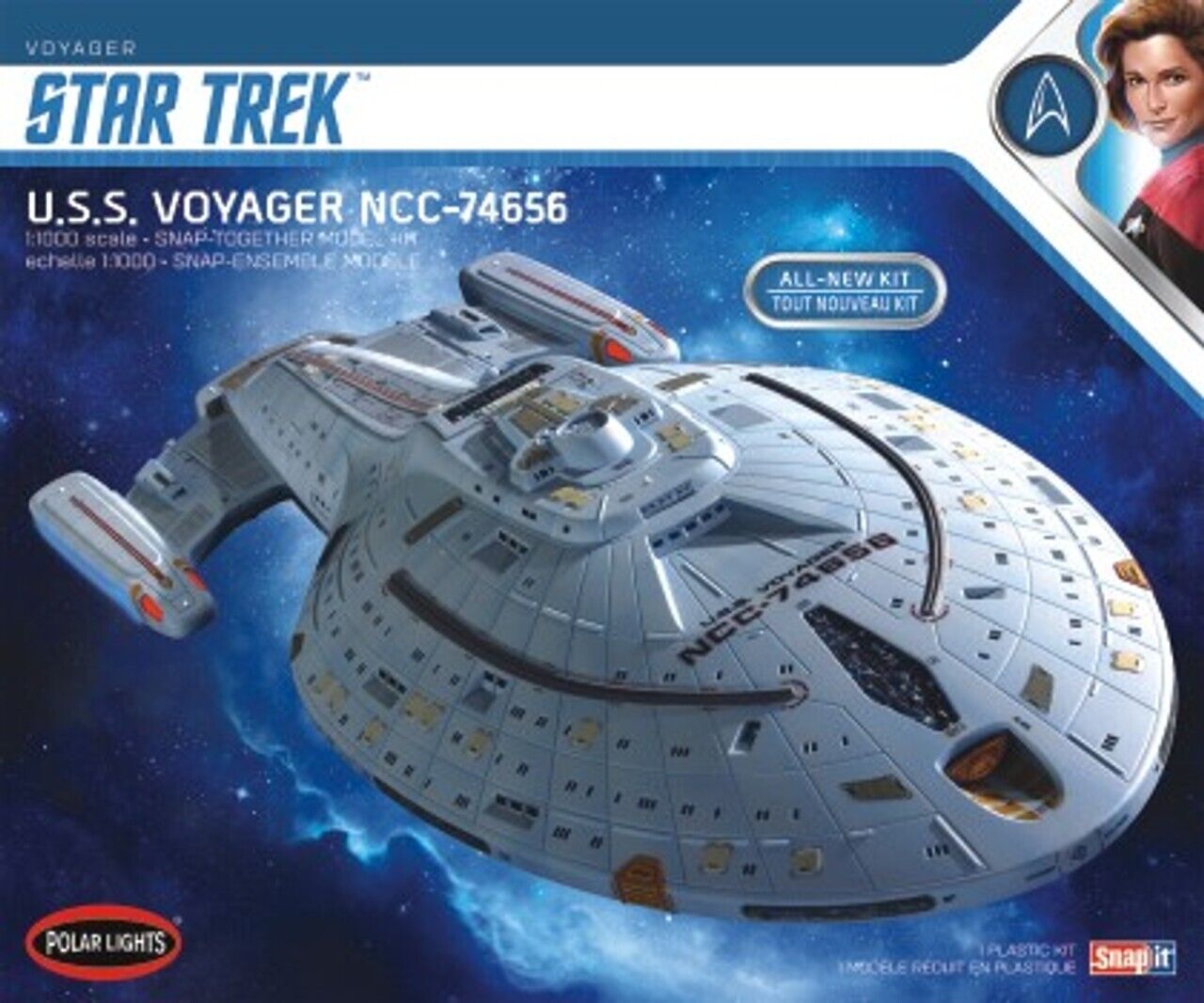 Round2 1/1000 Star Trek USS Voyager NCC74656 (Snap) Plastic Model