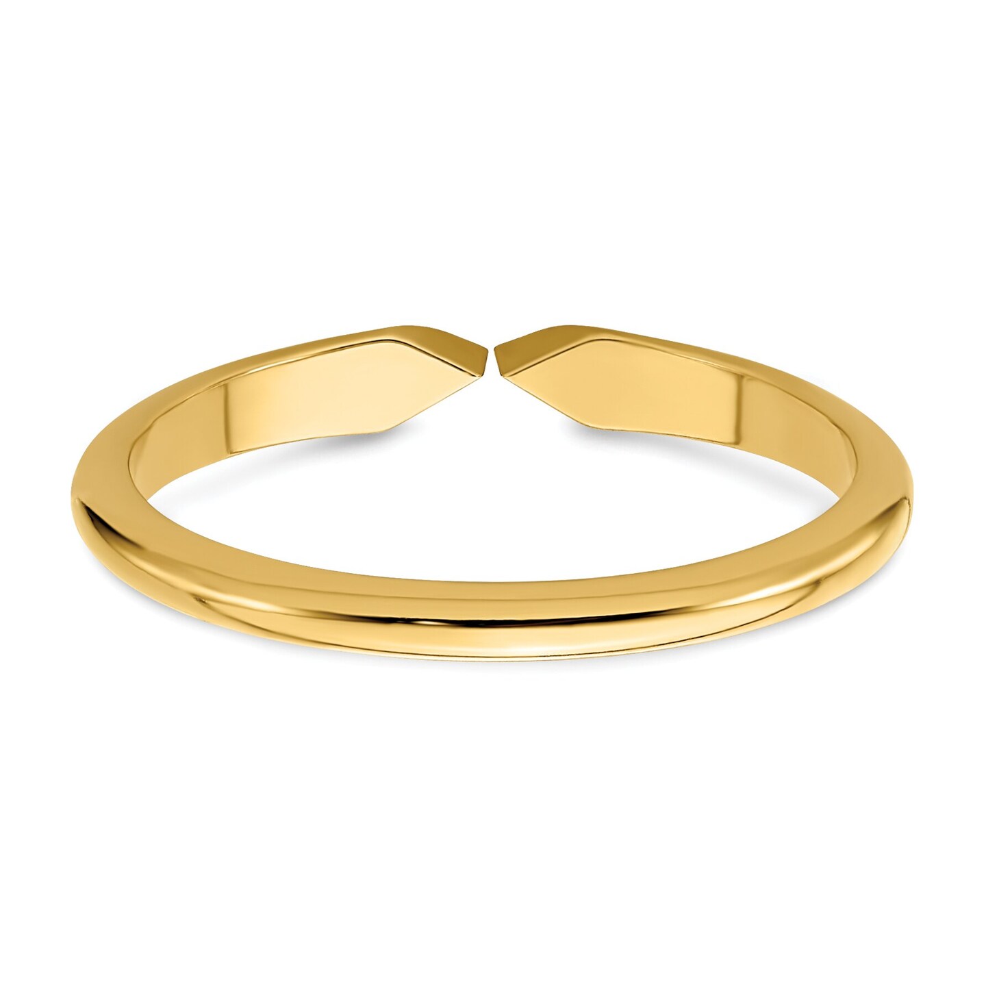 14K Gold 6 Prong Half Round Ring Shank
