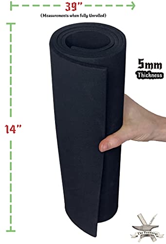 Foam Cosplay - 5mm (1mm to 10mm) - Black or White - 14" x 39" Sheet - Ultra High Density Craft Foam 85 kg/m3 - by The Foamory