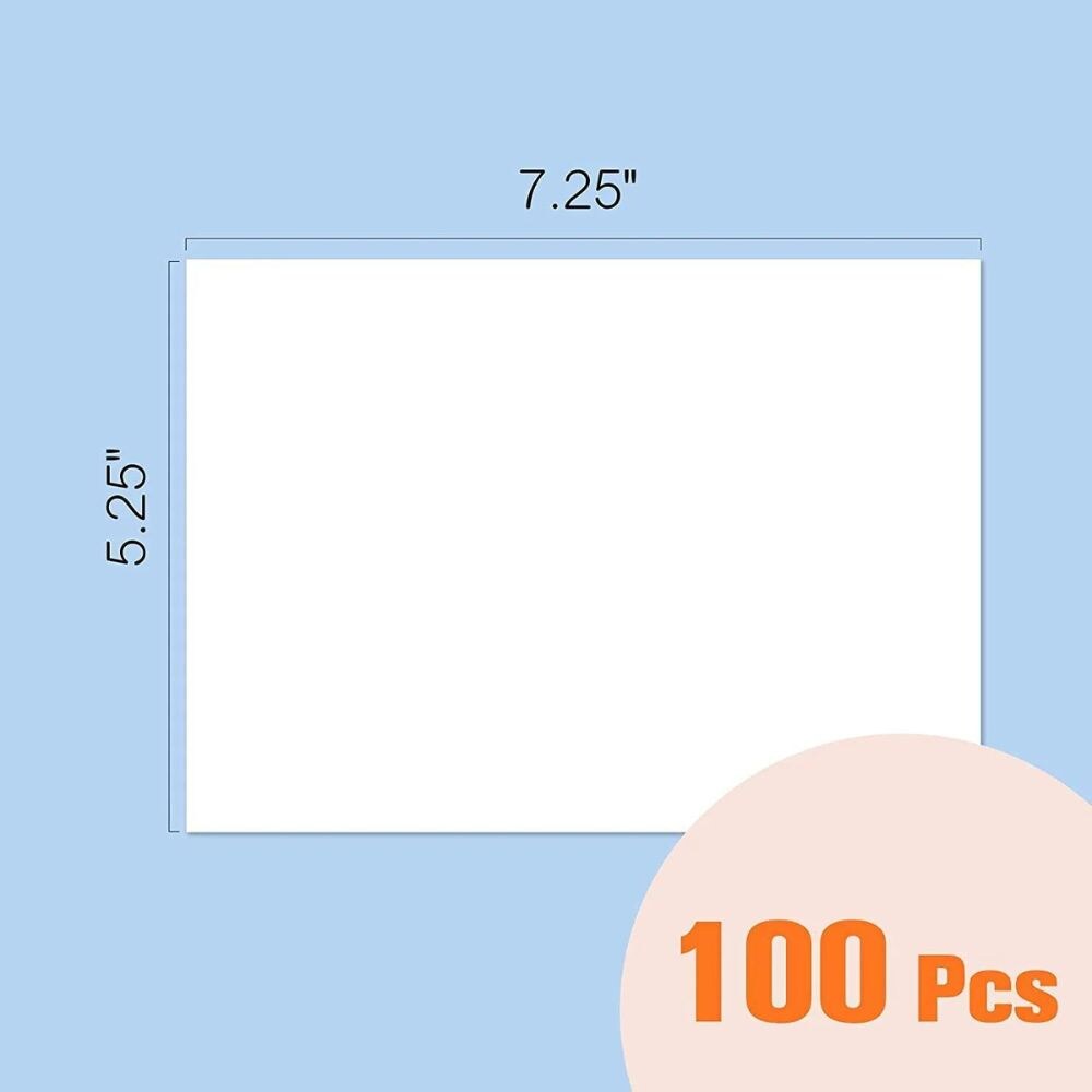 100 Blank White A7 Invitation Envelopes 5.25&#x22;x7.25&#x22;