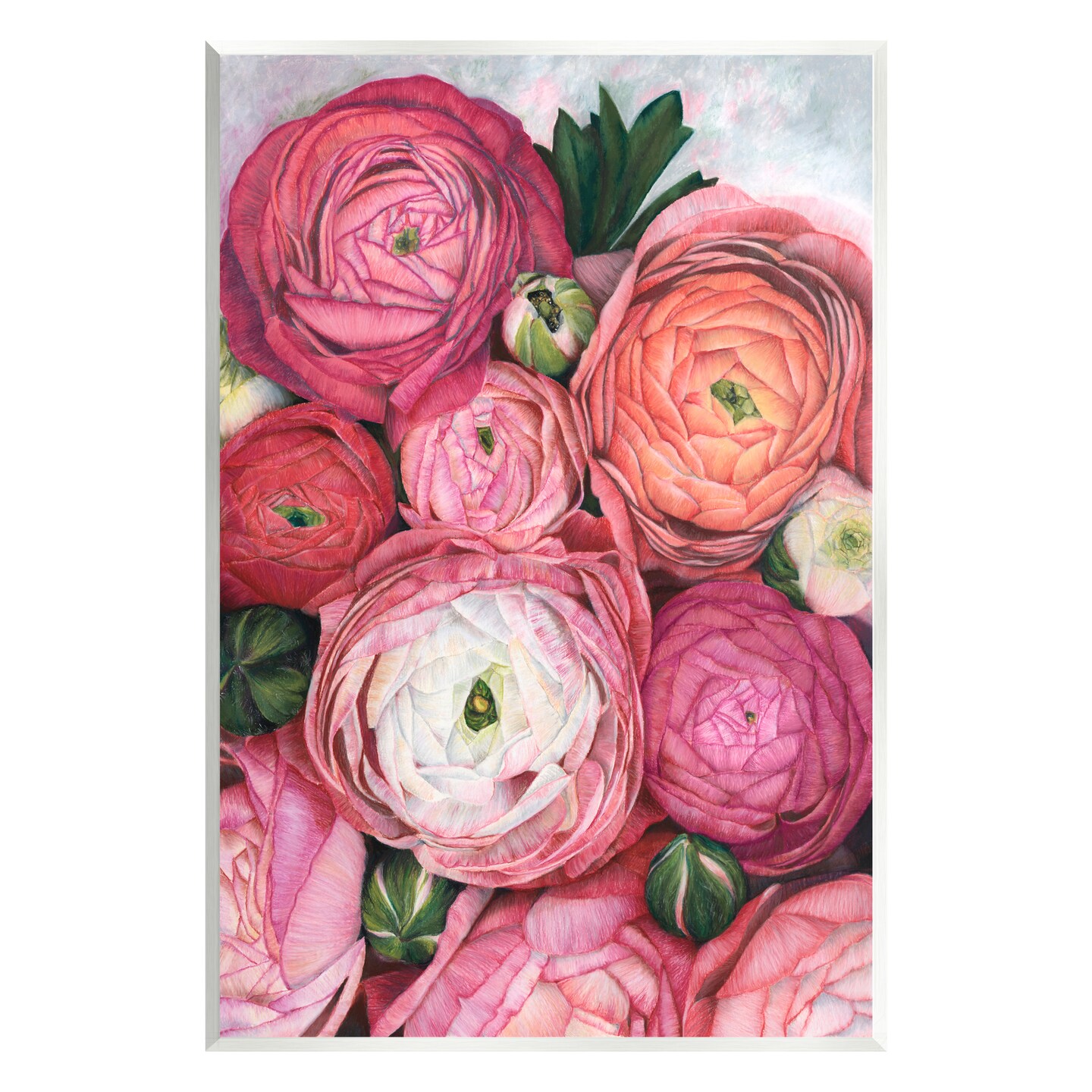 Stupell Industries Romantic Red Peonies Budding Wall Plaque Art