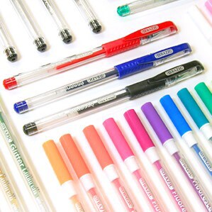 BAZIC Essence Gel-Pen Black w/ Cushion Grip (6/Pack)