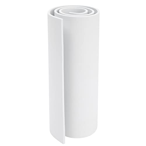 6mm EVA Foam Roll, White Foam Sheet for Cosplay Armor, Costumes, High Density 100 kg/m3 (14x39 in)