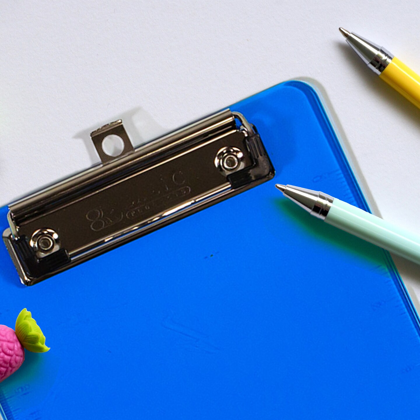 BAZIC Plastic Clipboard Memo Size w/ Low Profile Clip