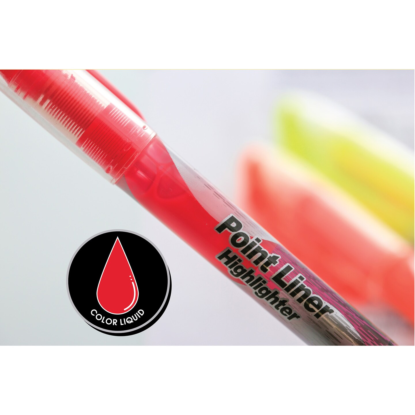 BAZIC Liquid Pen Style Fluorescent Highlighter Yellow