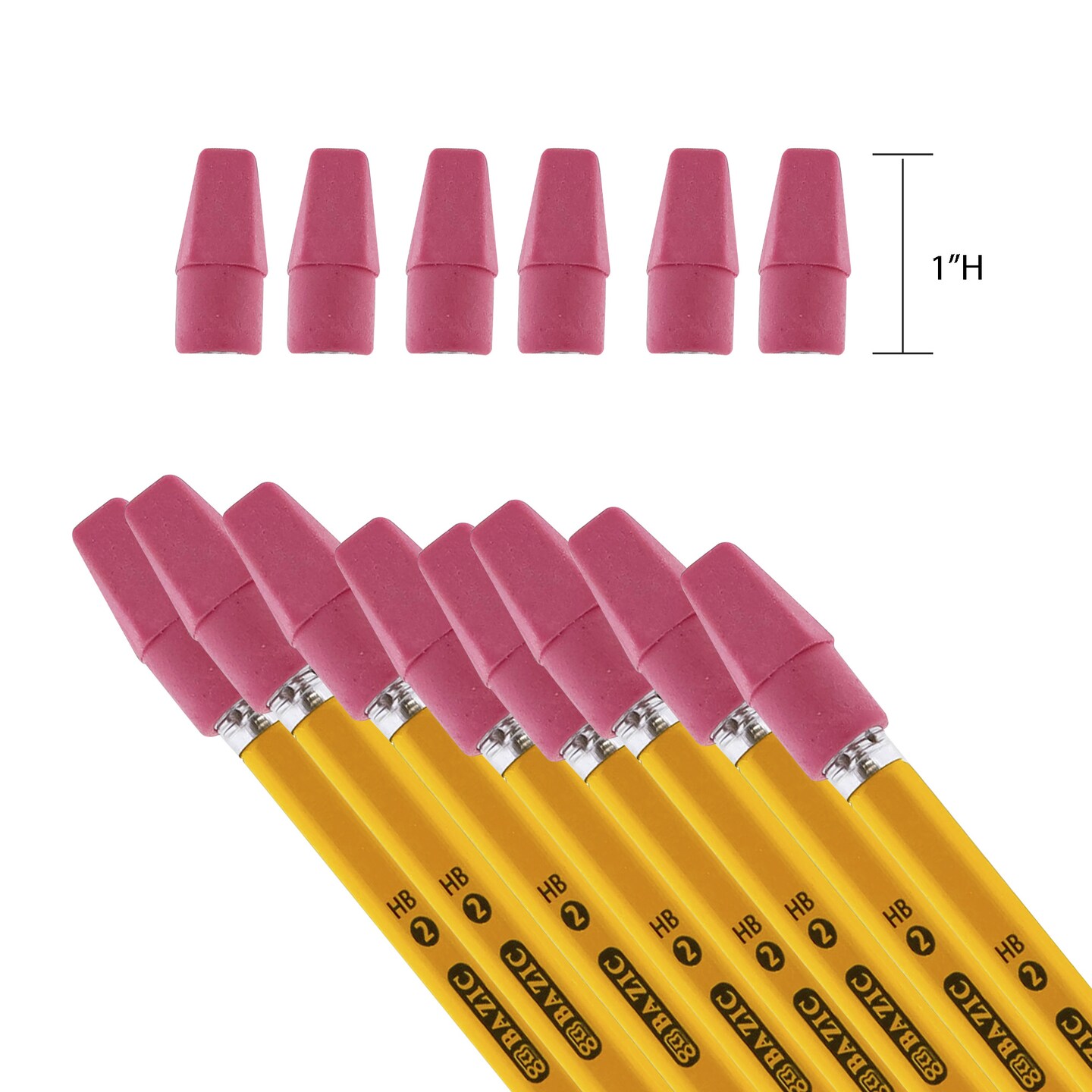 BAZIC Pink Eraser Top (50/Pack)