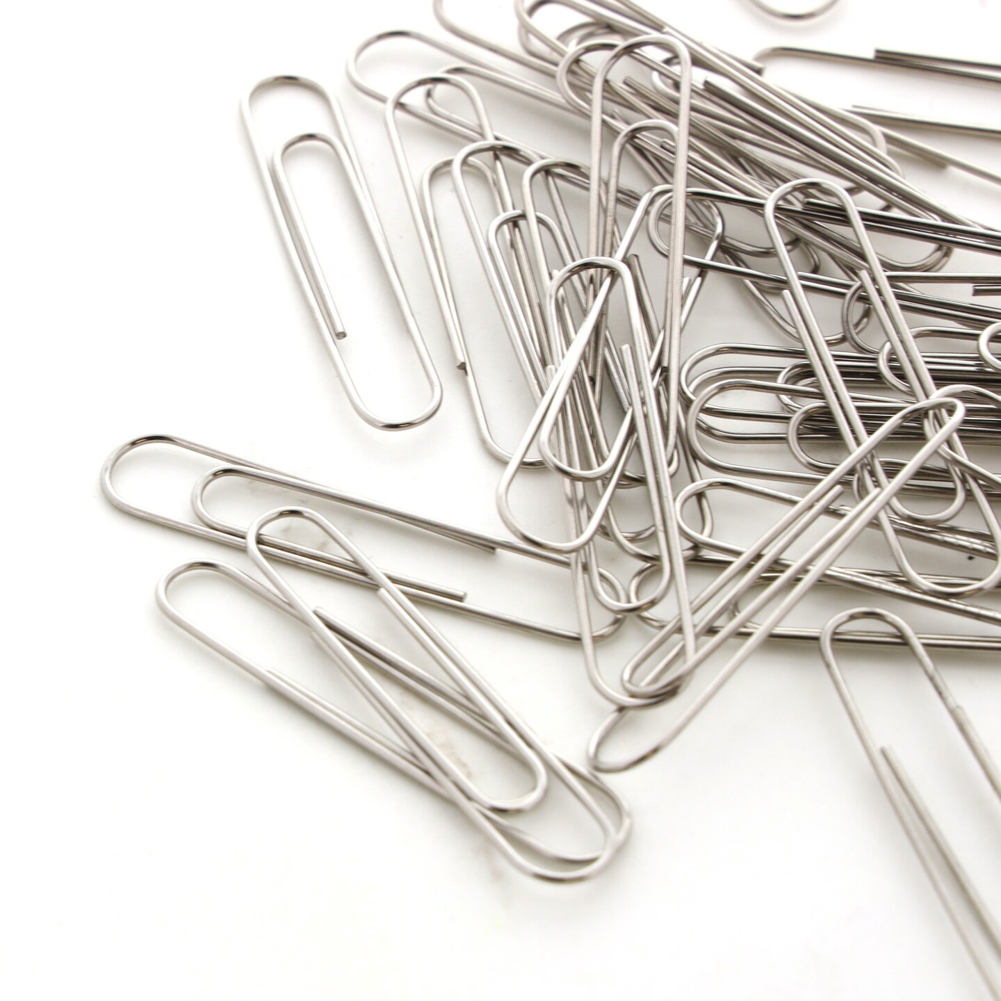 BAZIC Paper Clip (50mm) Jumbo Silver (100/Pack)