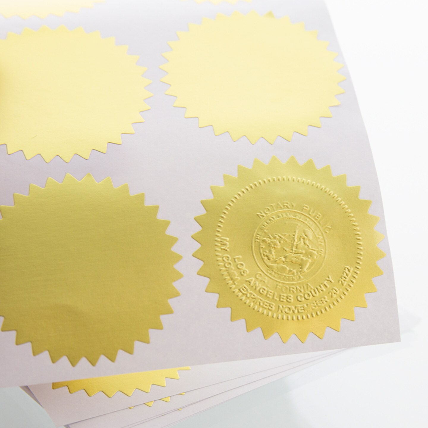 BAZIC Gold Foil 2&#x22; Notary/Certificate Seal Label (42/Pack)
