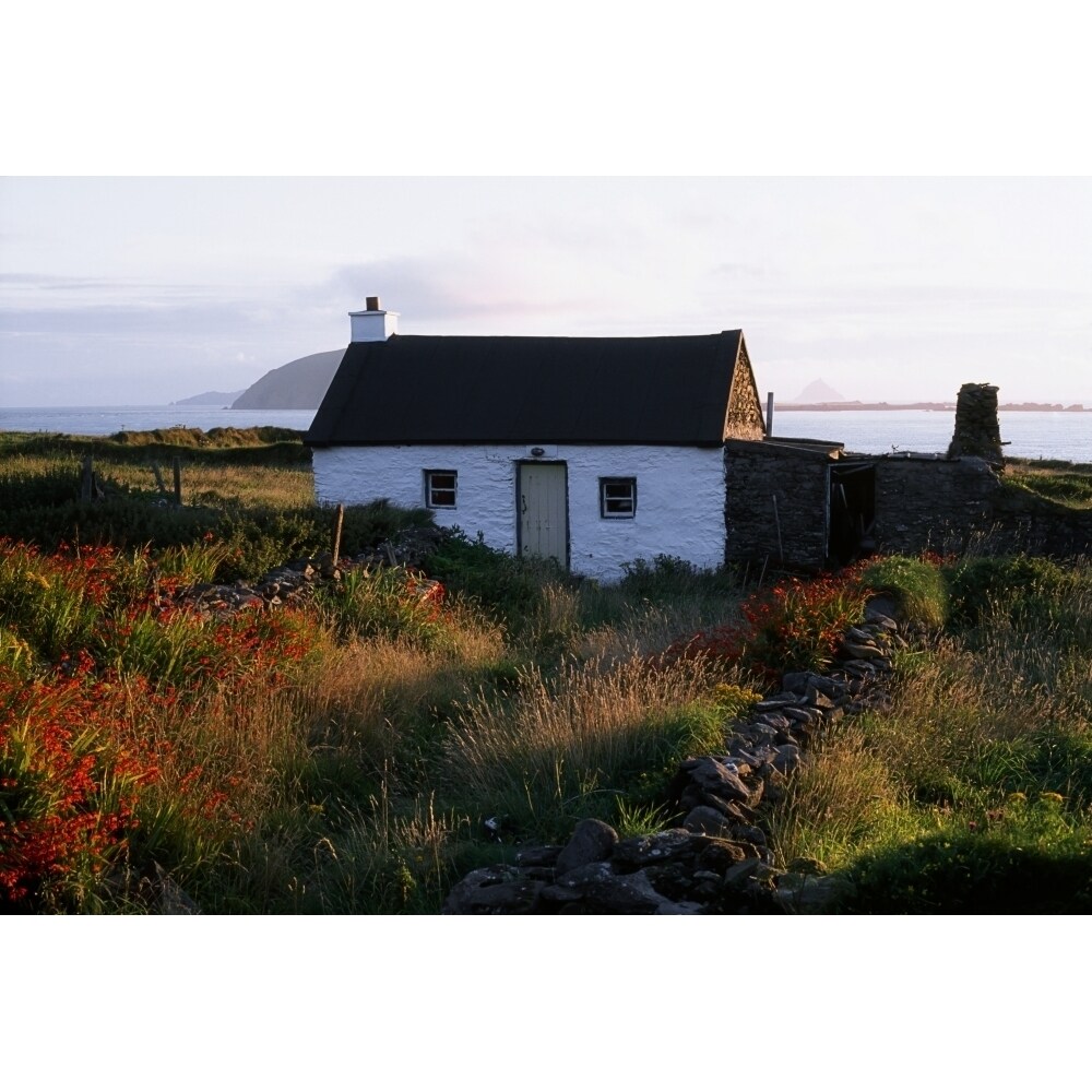 Cottage Near Dunquin Dingle Peninsula Co Kerry Ireland Poster Print
