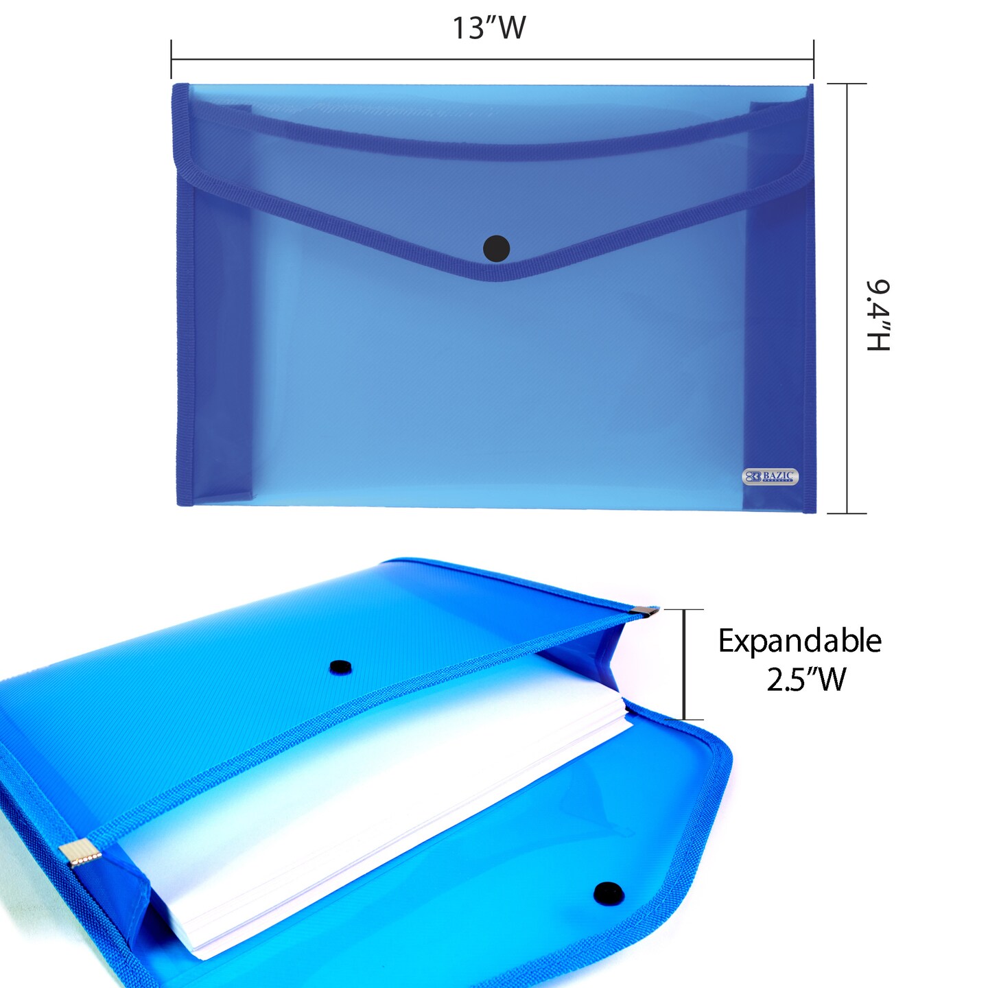 BAZIC Document Holder V-Flap A4/Letter Size
