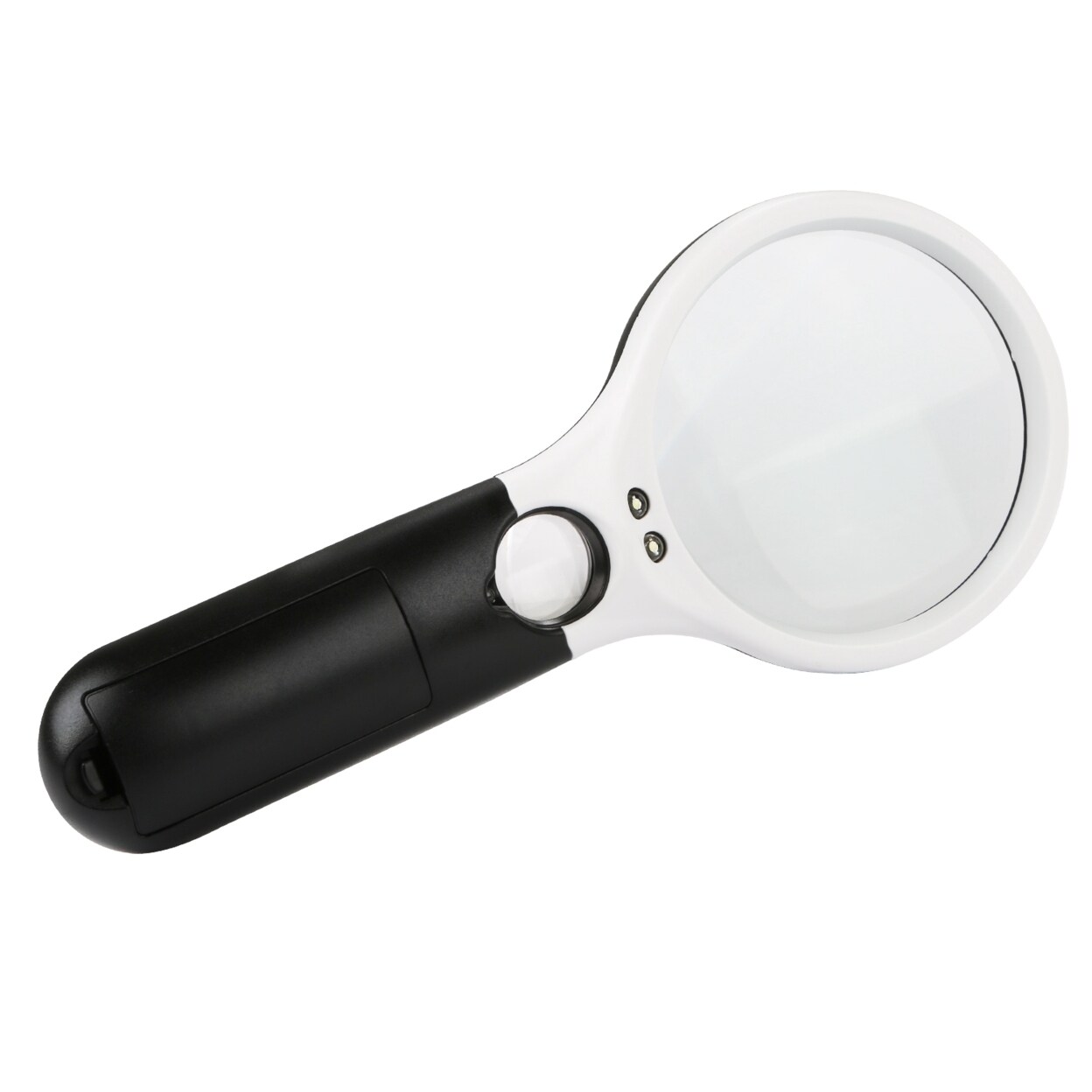 Led Magnifying Glass 45X 3X Handheld With 3 Led Lights Scratch Resistant Lens