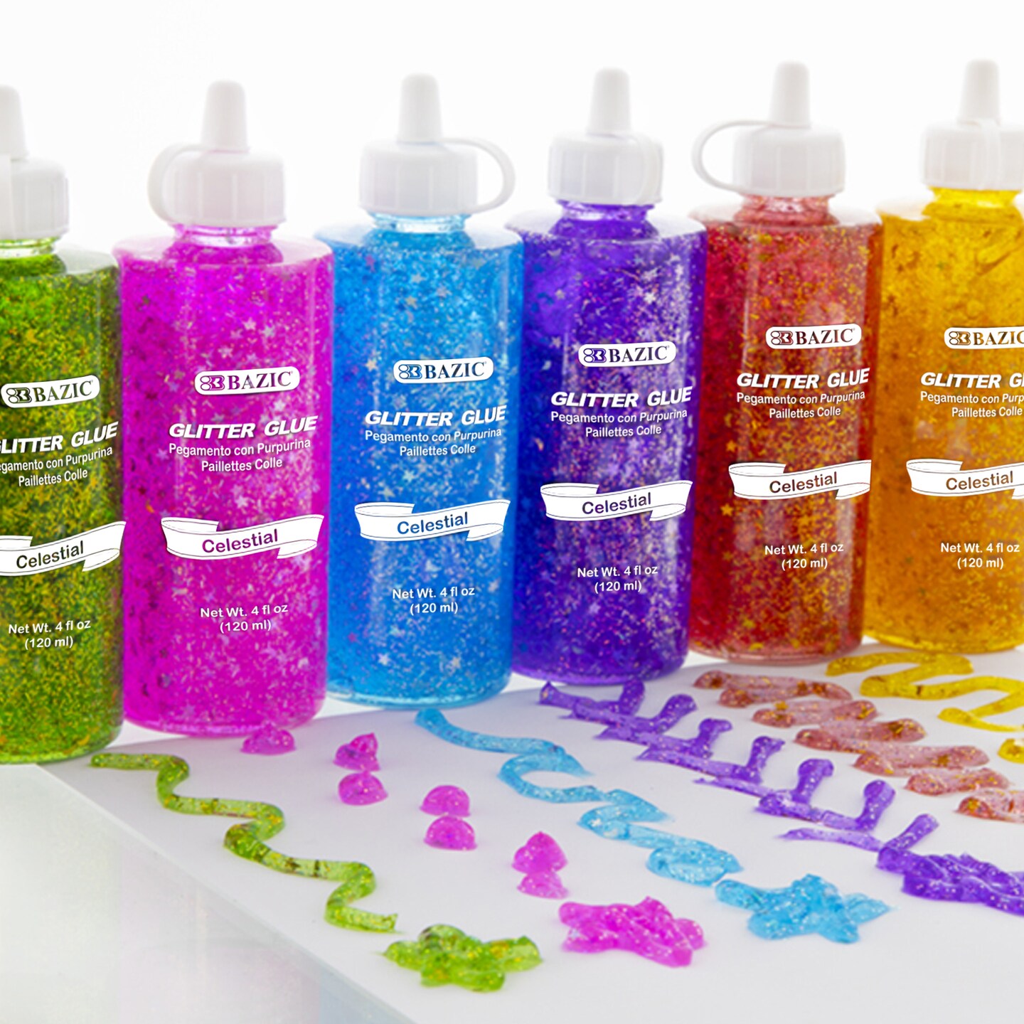 BAZIC Glitter Glue Celestial Series 4 Oz. (120 mL)