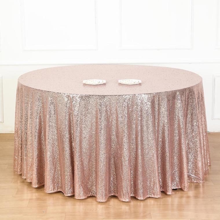 132-Inch Sequin Round Tablecloth