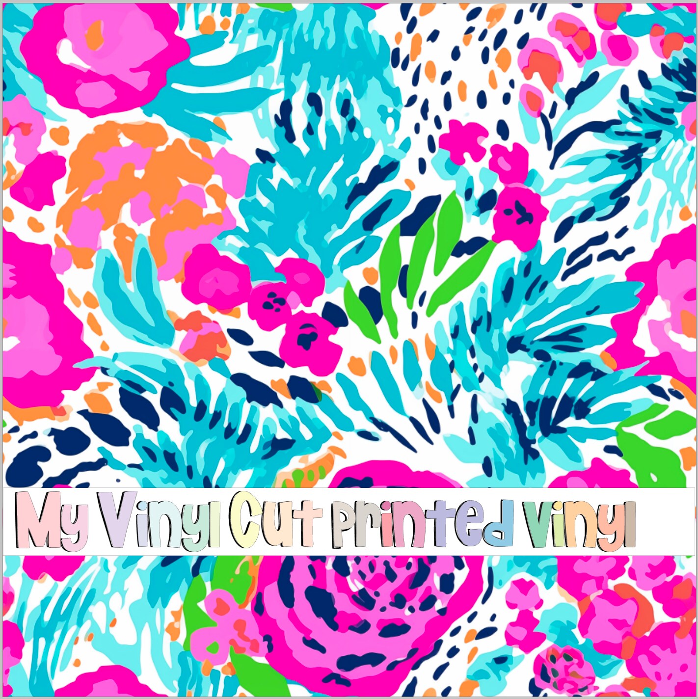 12 x 12 inch Sheet of Printed Vinyl or HTV in the Animal Print Floral E ...