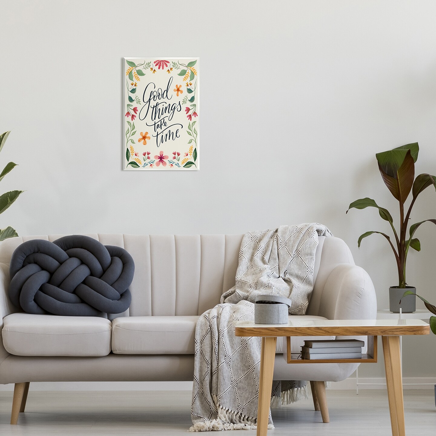 Stupell Industries Good Things Take Time Phrase Wall Plaque Art