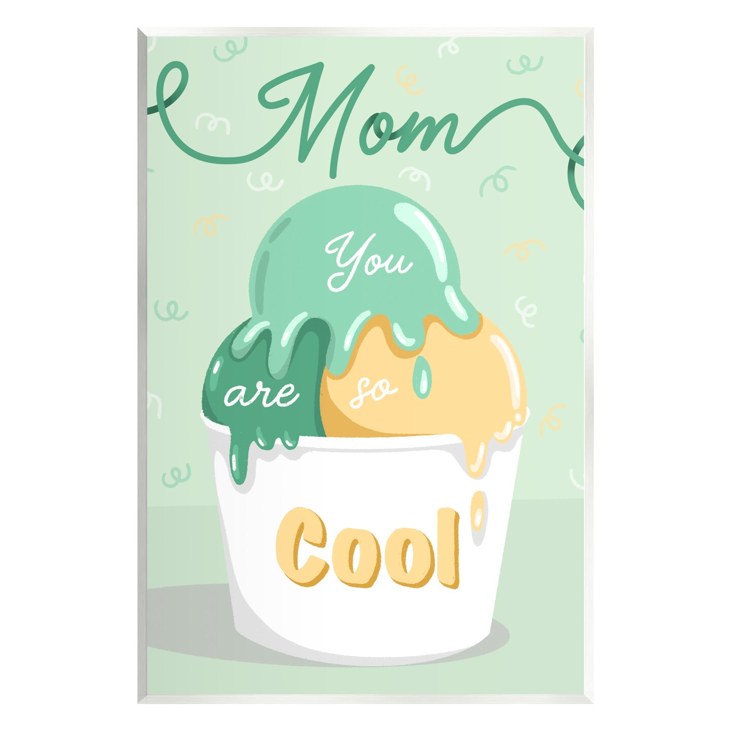 Stupell Industries Mom So Cool Ice Cream Wall Plaque Art