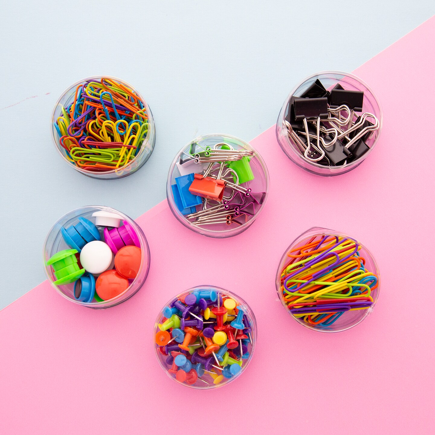 BAZIC Combo Sets: Push Pin, Paper Clip, Binder Clip, Magnetic Button