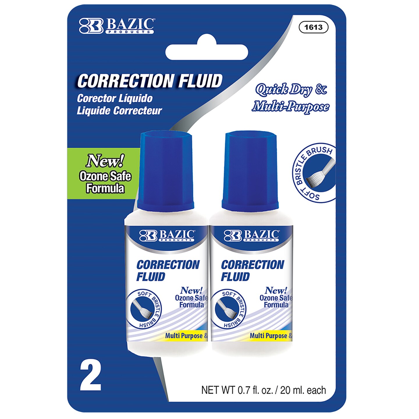 BAZIC 0.7 FL OZ (20 mL) Correction Fluid (2/Pack)