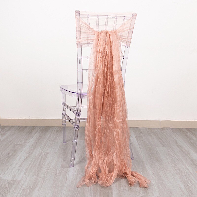 5 Crinkled Sheer Organza CHAIR SASHES