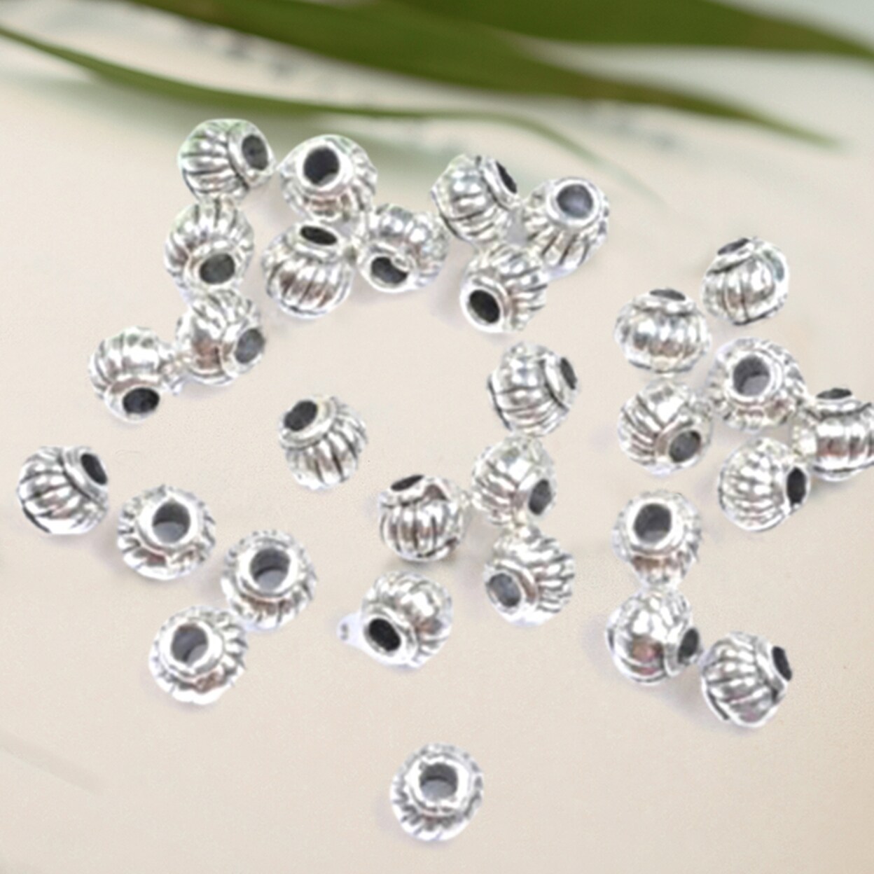 Generic 100Pcs Tibetan Silver Charms Spacer Beads Jewelry Findings Making DIY Crafts