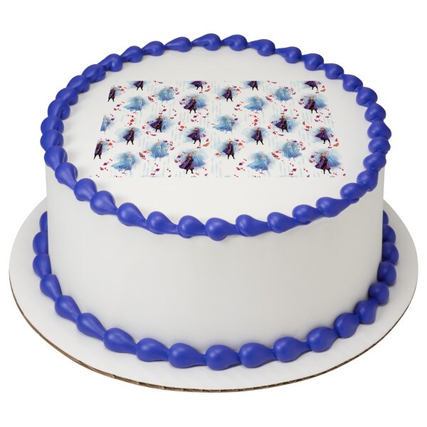 Disney Frozen II Sisters Edible Cake Topper Image - 1/4 Sheet