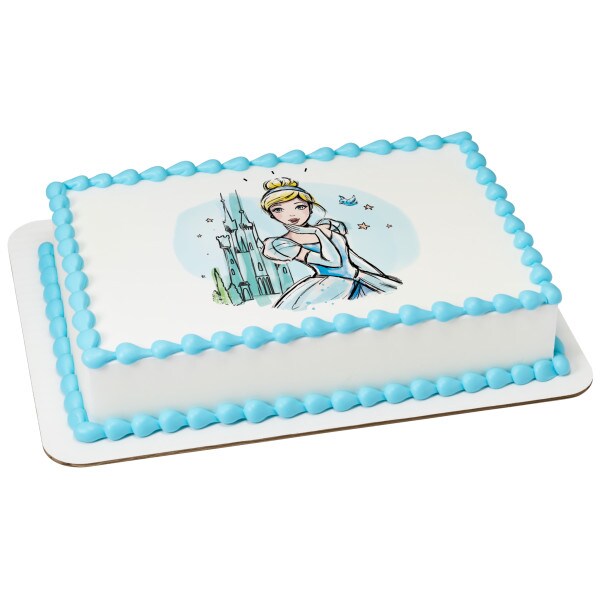 Disney Princess Cinderella I&#x27;m Having a Ball! Edible Cake Topper Image - 7.5&#x22; Round