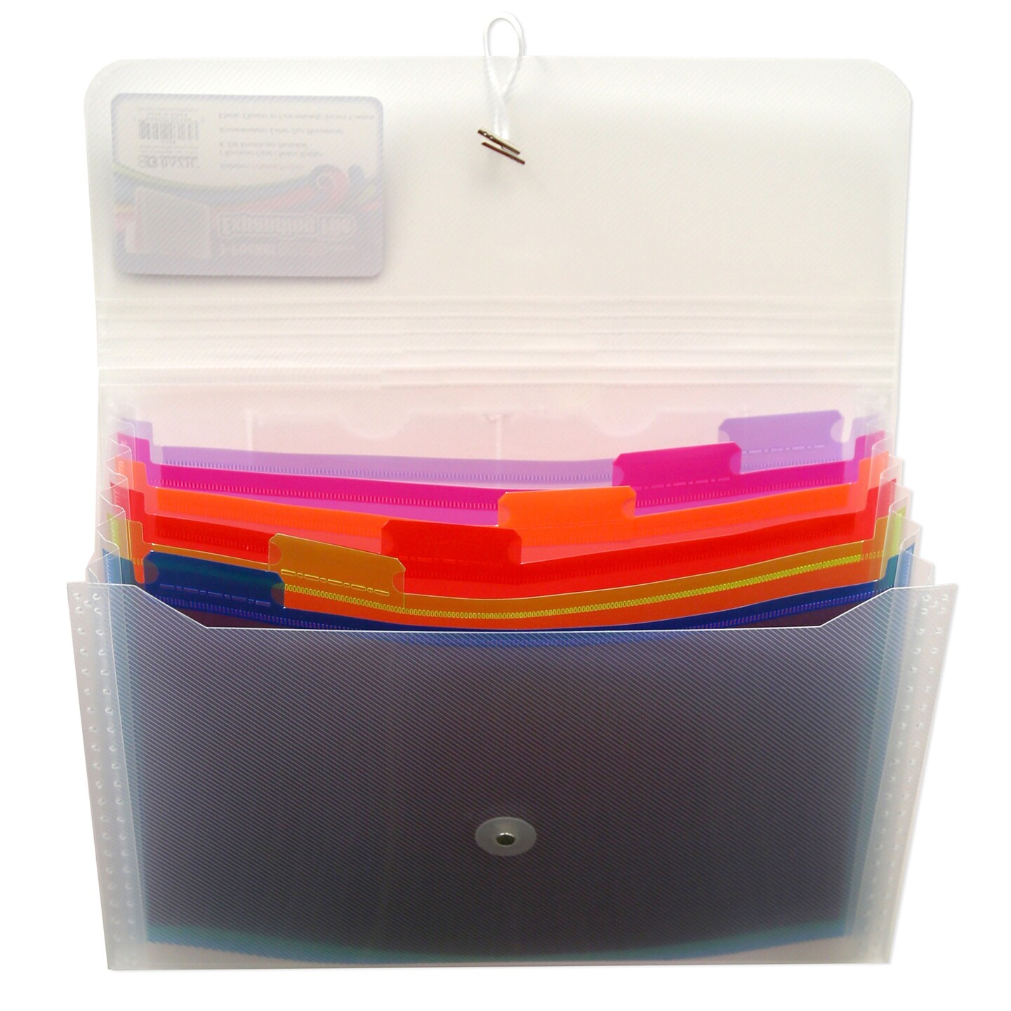 BAZIC Expanding File A4/Letter Size Rainbow Poly 7-Pocket