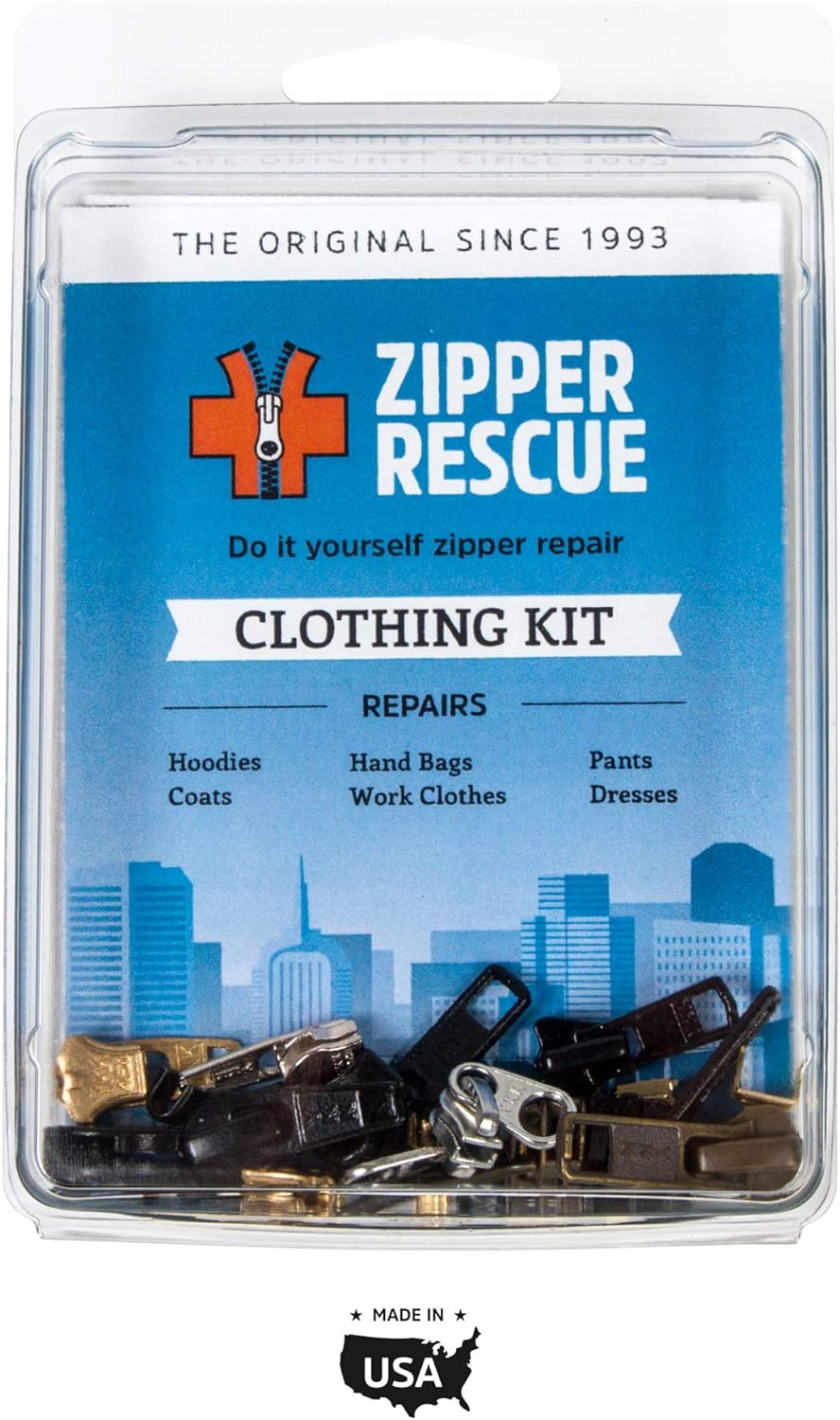 Zipper Rescue Zipper Repair Kits &#x2013; The Original Zipper Repair Kit, Made in America Since 1993 (Clothing)