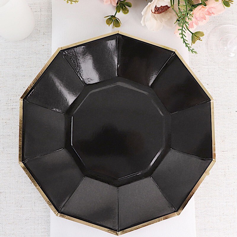 25 pcs 9 in Decagon Disposable Paper Dinner Plates