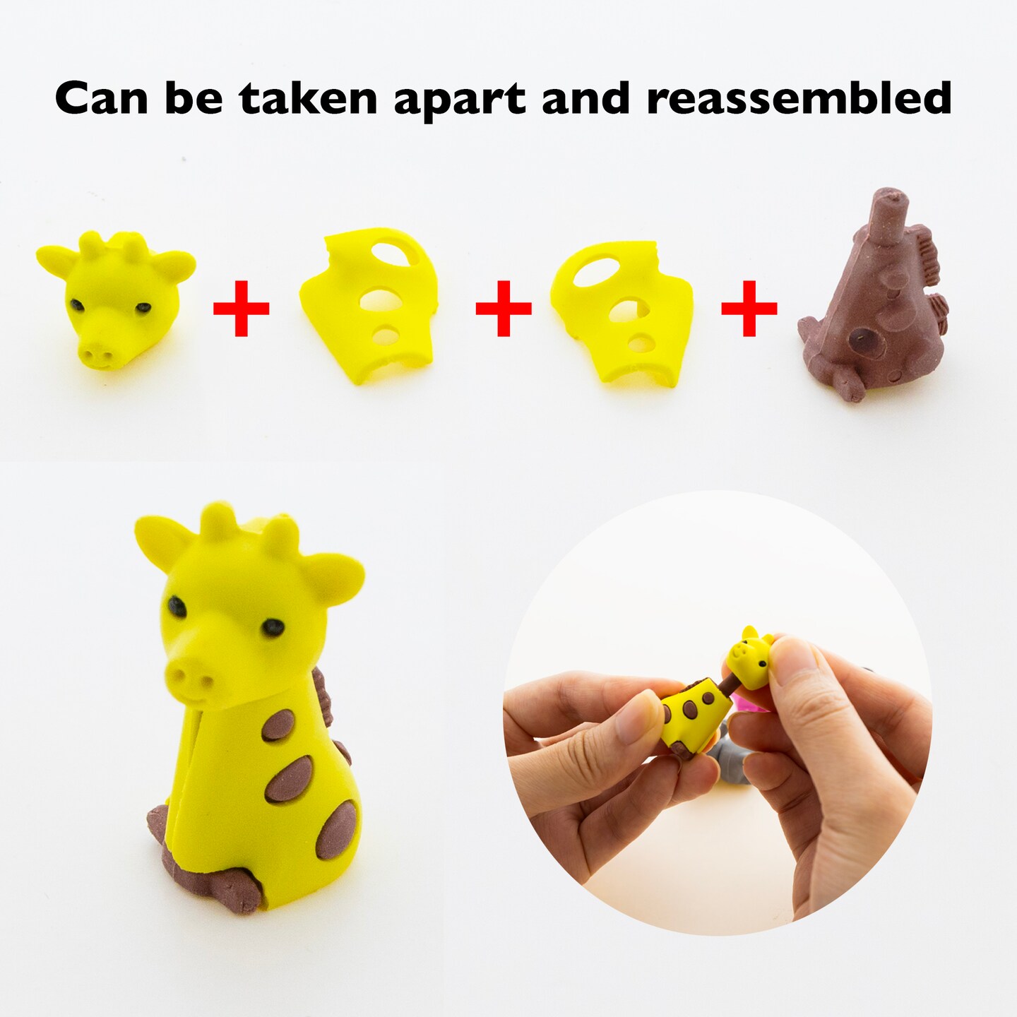 BAZIC Wildlife Adventures 3D Eraser Sets