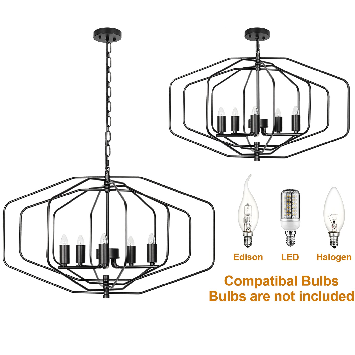 Industrial Vintage Pendant Lighting Hanging Ceiling Light for Bedroom
