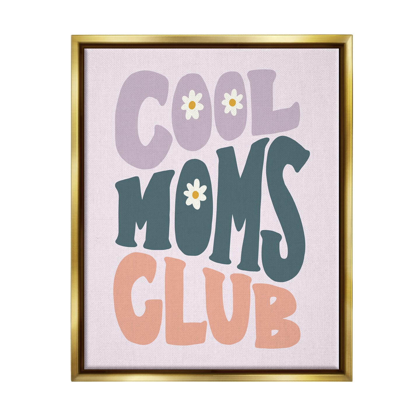 Stupell Industries Cool Moms Club Floral Phrase Black Framed Floater ...