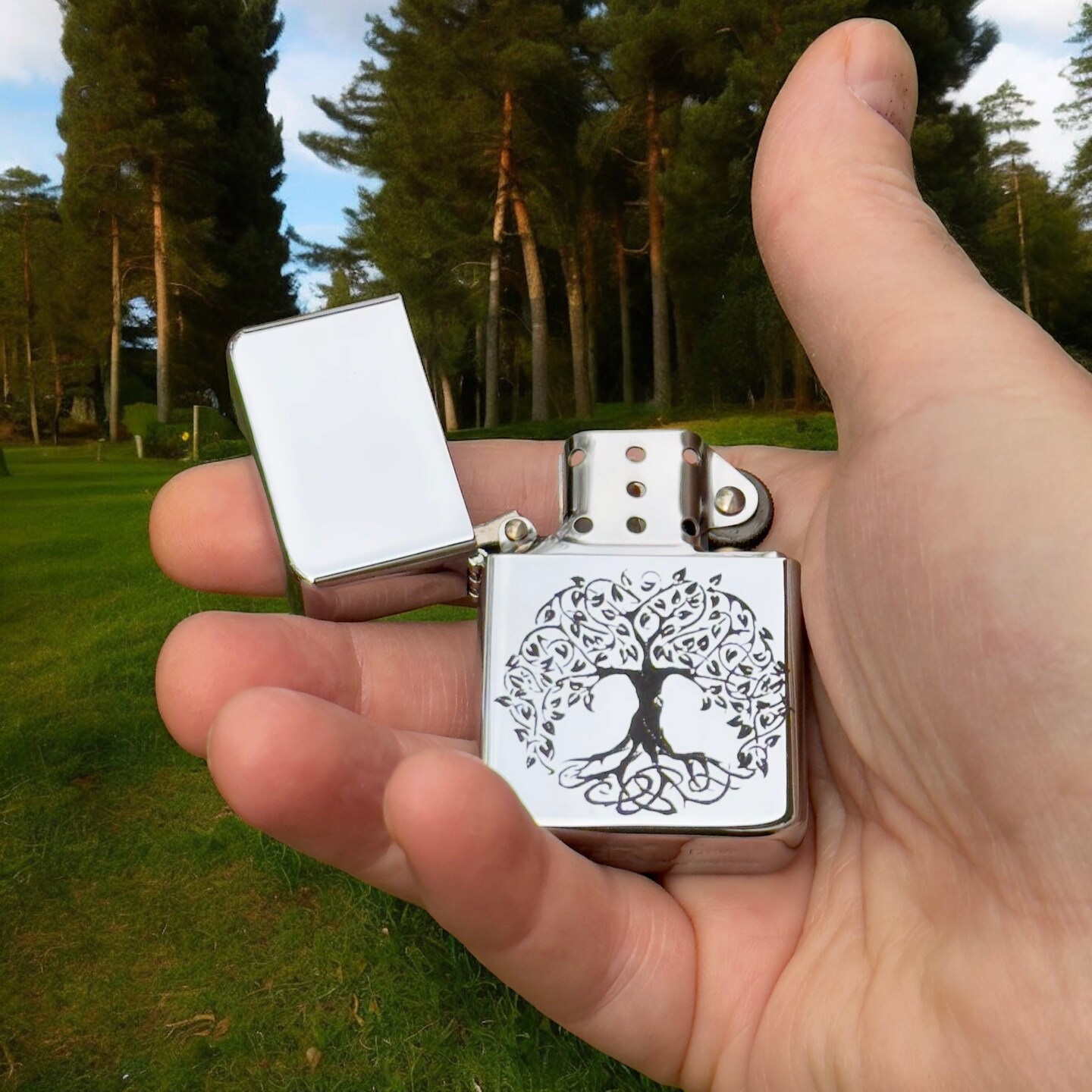 Lighter - Celtic Tree of Life CHROME Lighter - Celtic Tree of Life CHROME