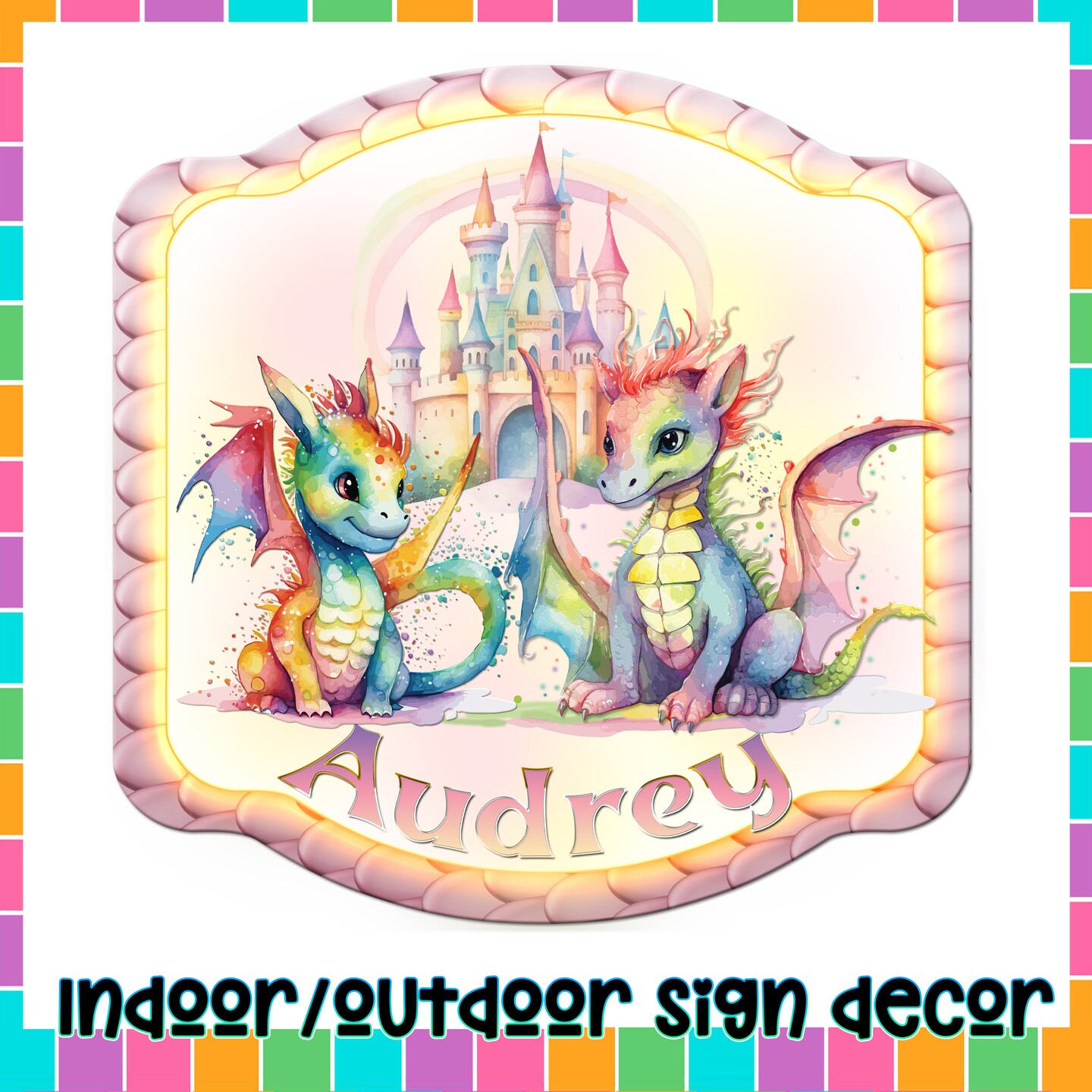 Fairytale Dragon Girls Room Dragon Decorations Gamer Sign Dragon ...