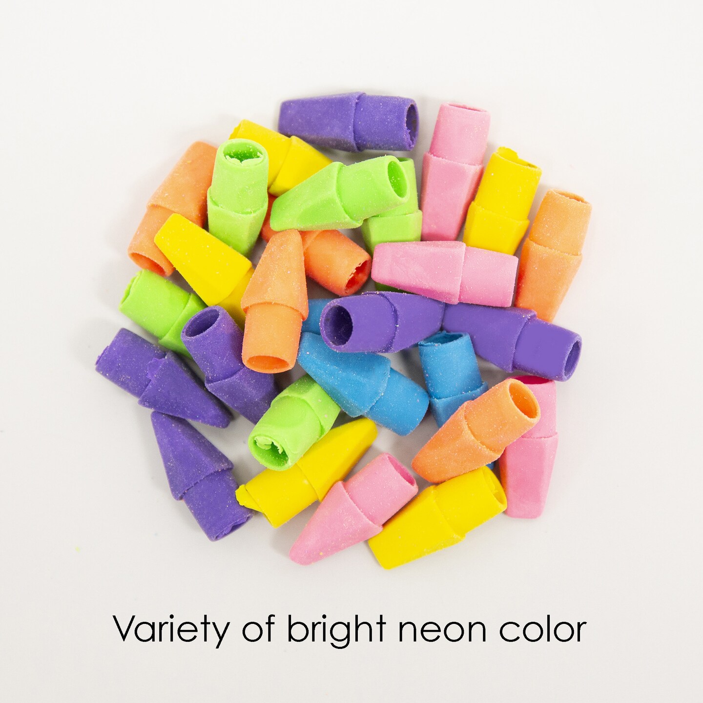 BAZIC Neon Eraser Top (50/Pack)
