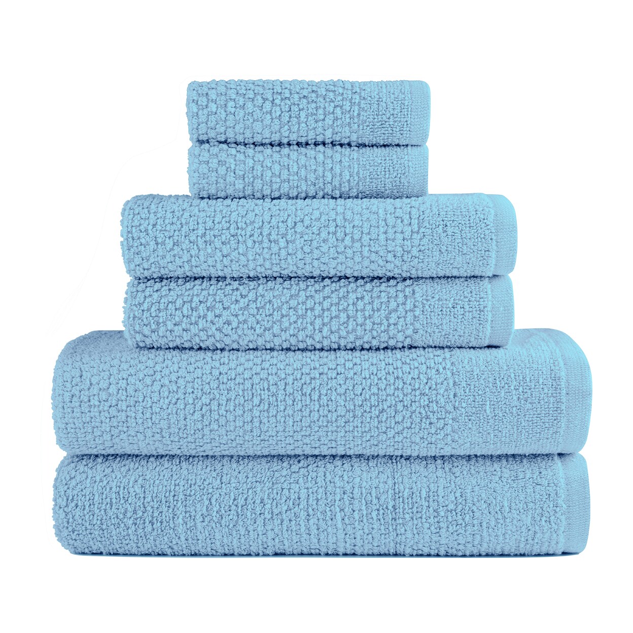 Dan River   6 Piece Popcorn Cotton Bath Towel Set