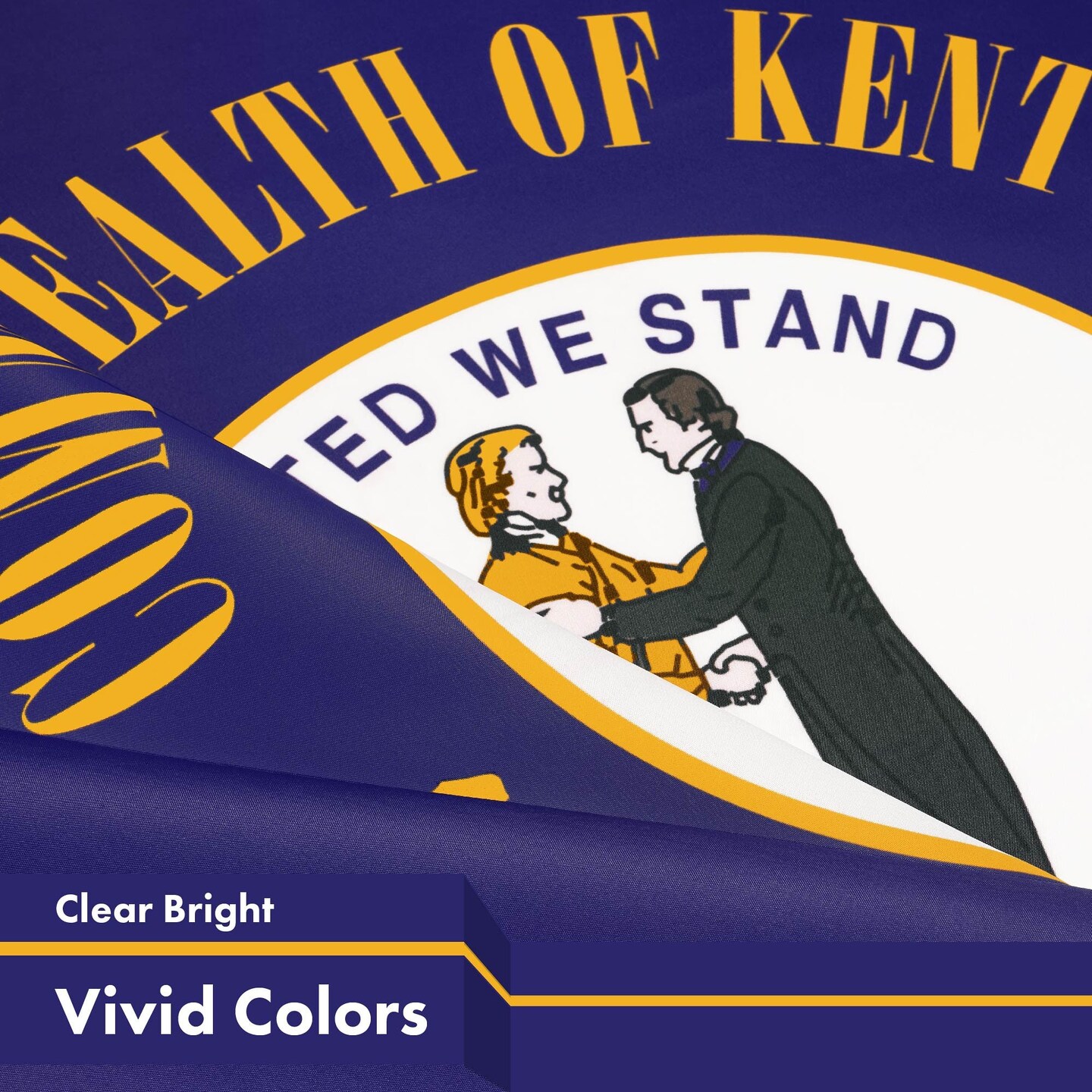 G128 2 Pack: Kentucky KY State Flag | 3x5 Ft | Printed 150D Polyester - Indoor/Outdoor, Vibrant Colors, Brass Grommets, Quality Polyester, Much Thicker More Durable Than 100D 75D Polyester