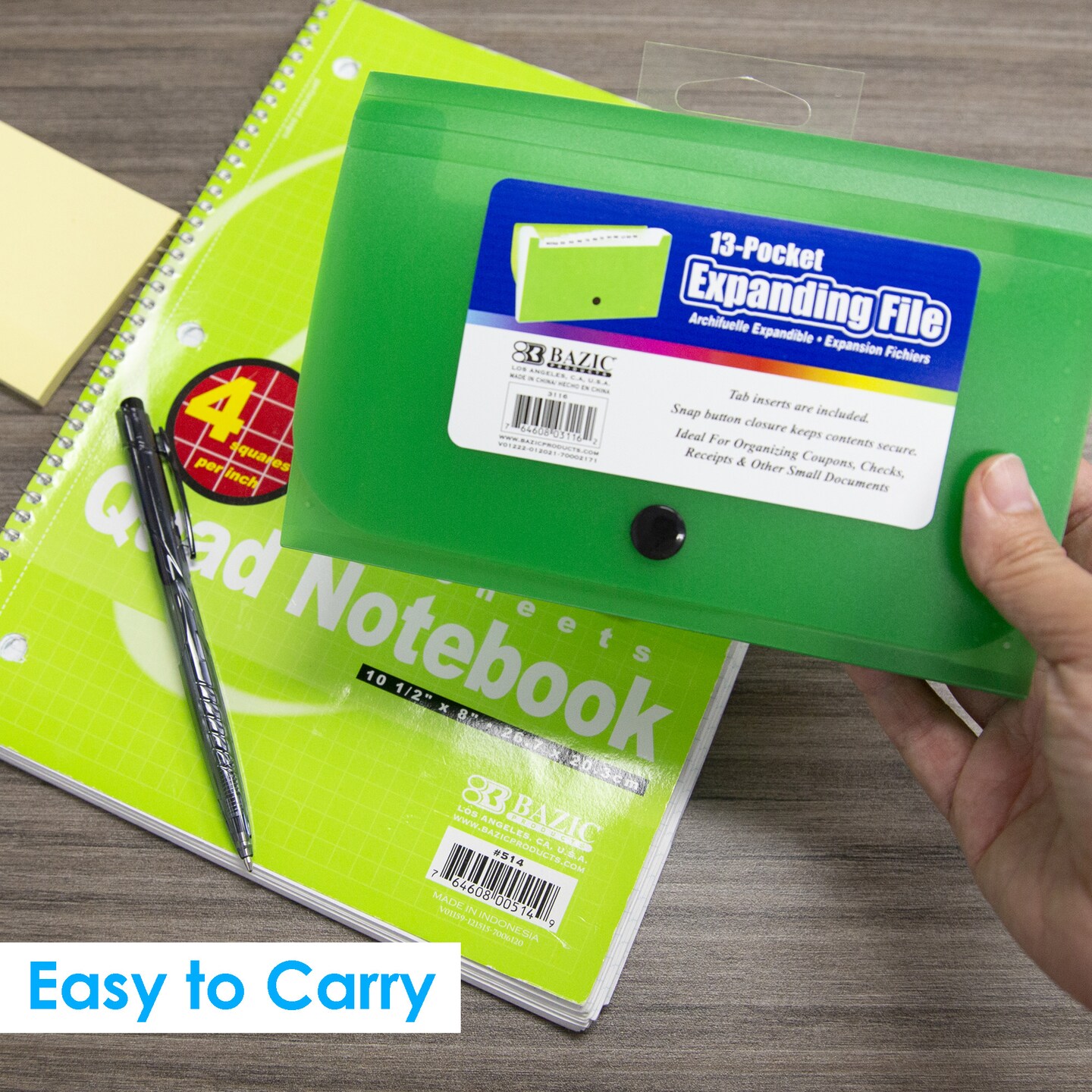 BAZIC Expanding File Check / Coupon Size 13-Pockets