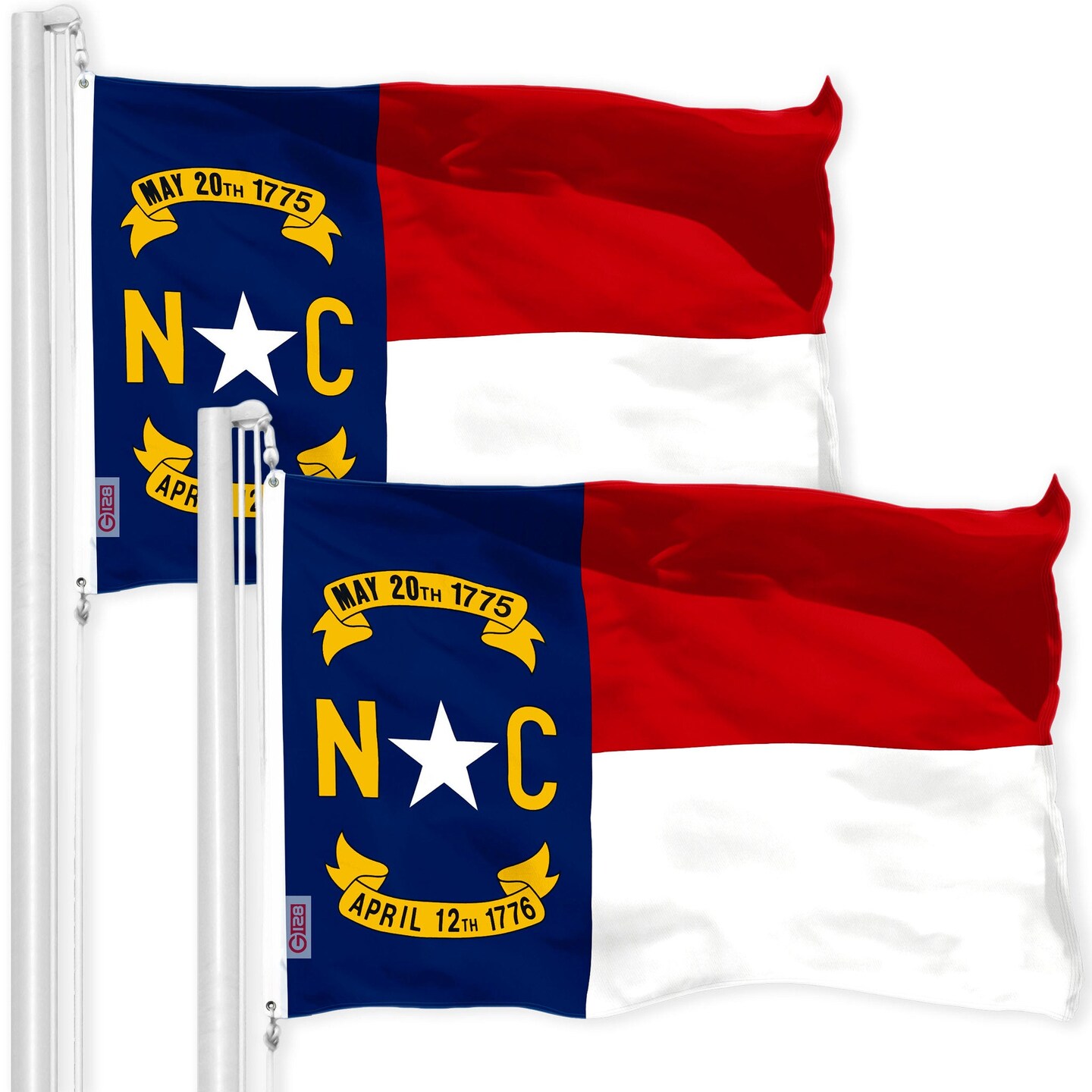 North Carolina State Flag 3x5 Ft 2-Pack 150D Printed Polyester By G128