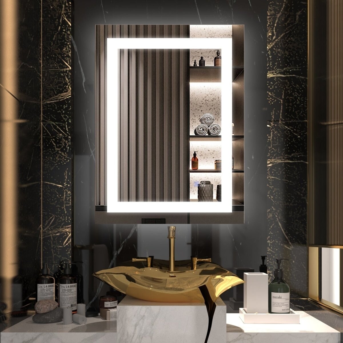 ExBrite Dimmable LED Anti Fog Bathroom Mirror