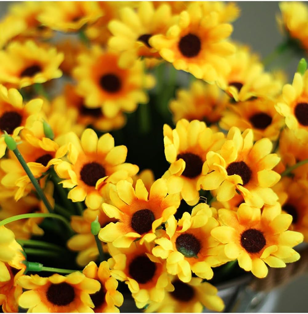 6 Bunches Artificial Sunflower Bouquet: Lifelike Floral Decor for Any Occasion