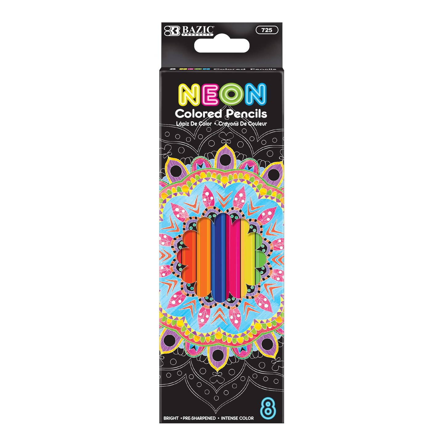 BAZIC Color Pencil Neon (8/Pack)