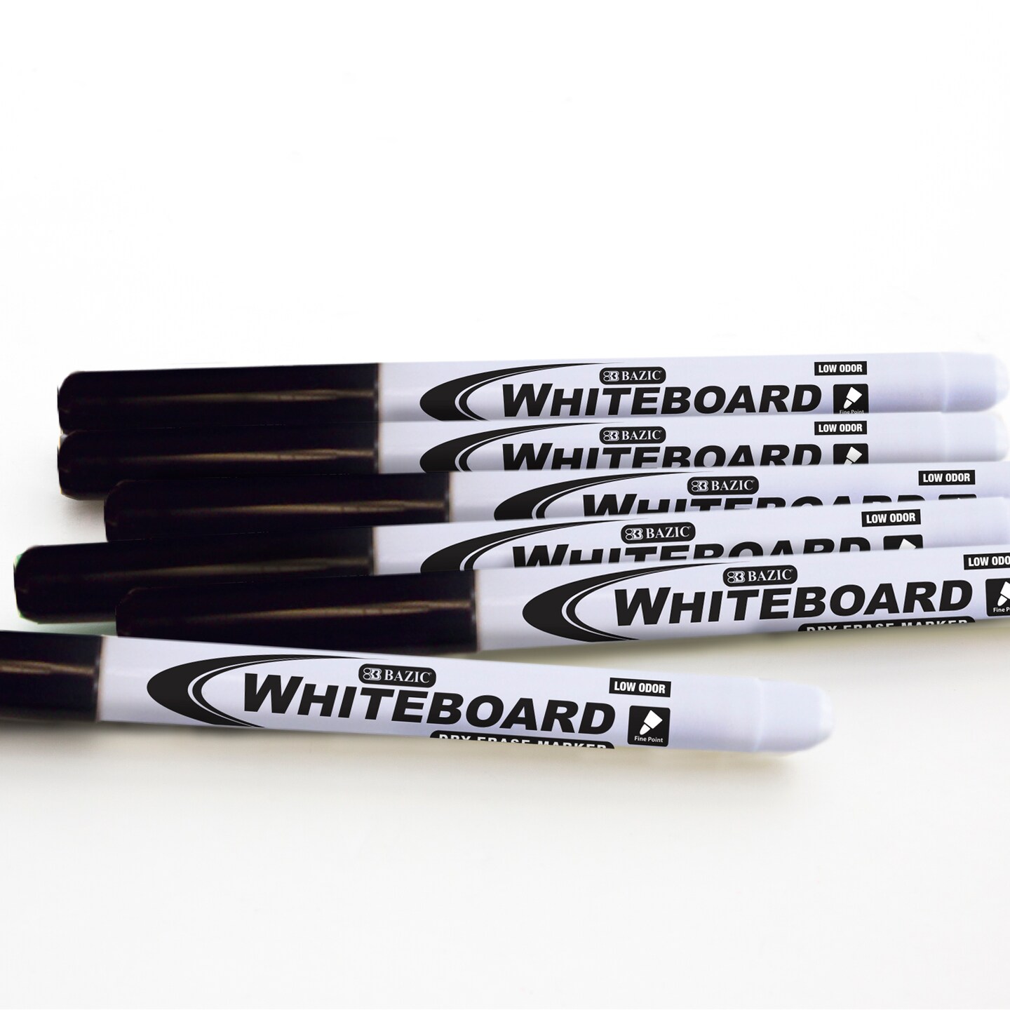 BAZIC Fine Tip Black Dry-Erase Marker (4/Pack)