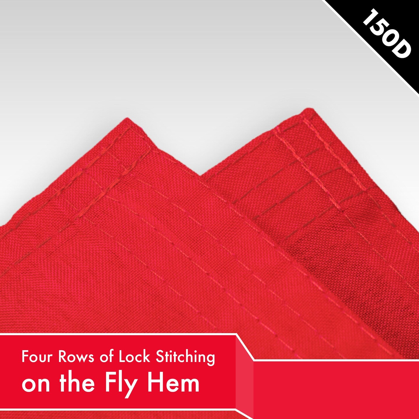 G128 2 Pack: Solid Red Color Flag | 2.5x4 Ft | LiteWeave Pro Series Printed 150D Polyester | Indoor/Outdoor, Vibrant Colors, Brass Grommets, Thicker and More Durable Than 100D 75D Polyester