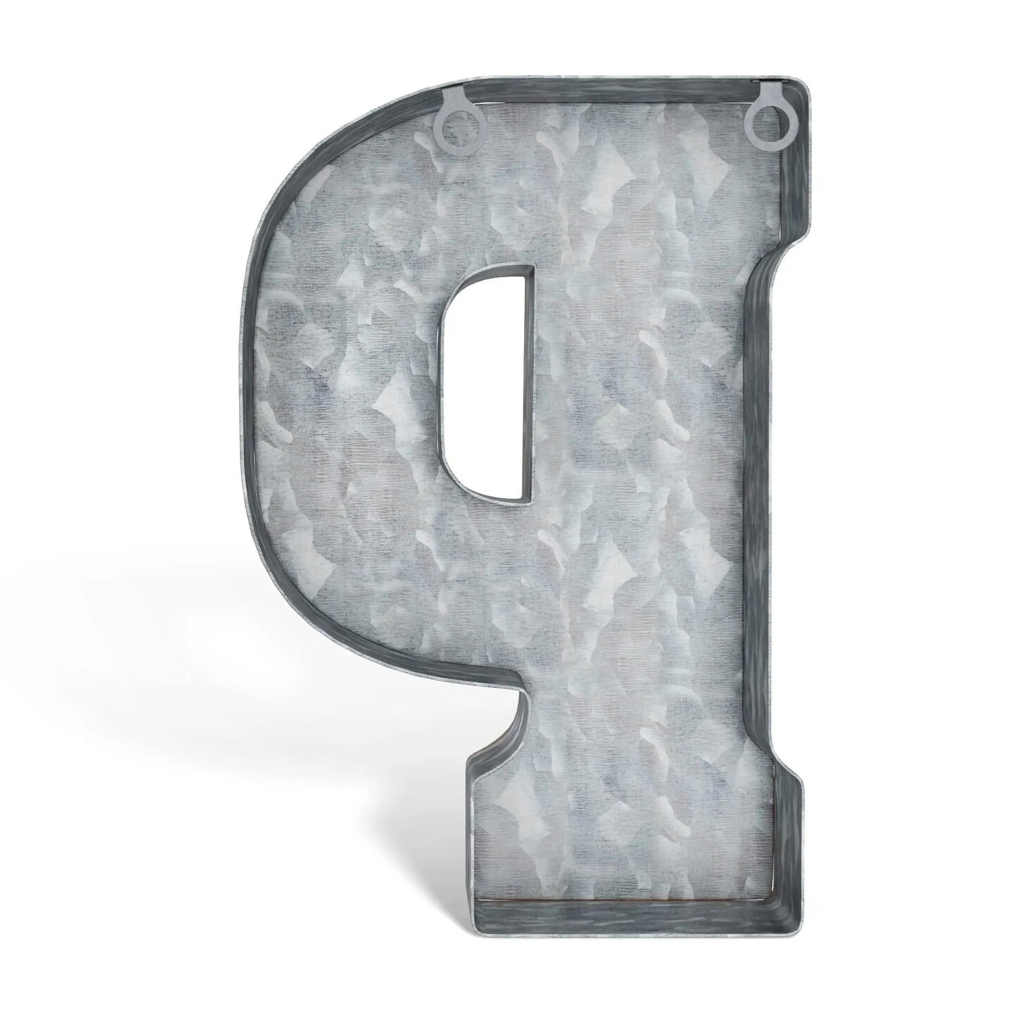 Galvanized Metal Letters for Wall Decor   3D Letter P for Hanging or Freestanding   Unique Blend of Rustic Vintage Western and Industrial Styles   Fits for Living Room Lobby Kitchen Bedroom Decoration